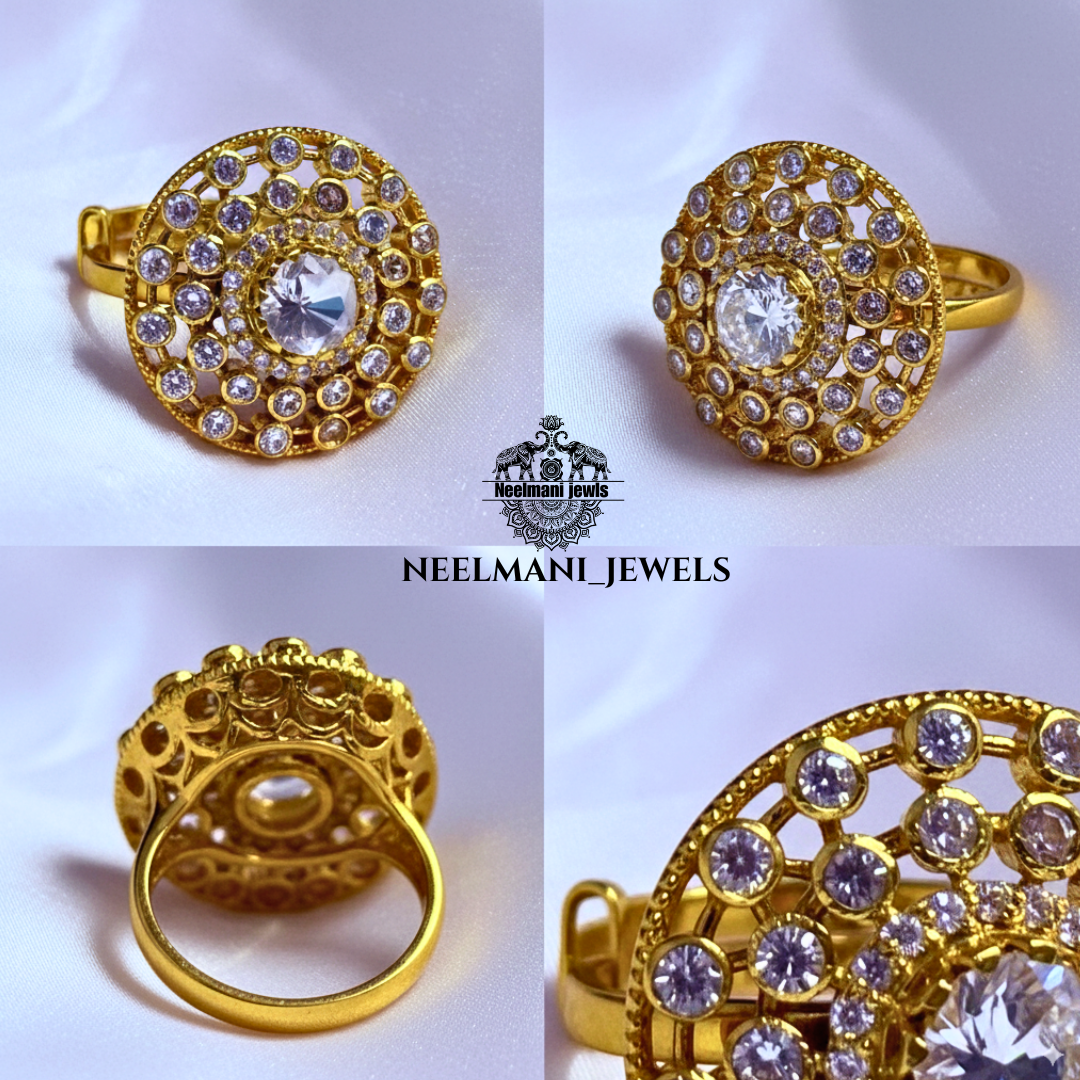 party wear AD stone ring
