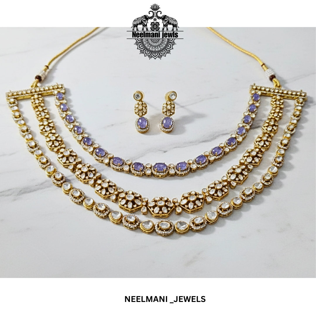 Tanzanite Necklace Set with earring