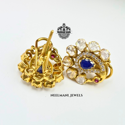 peacock design stud earrings for woman