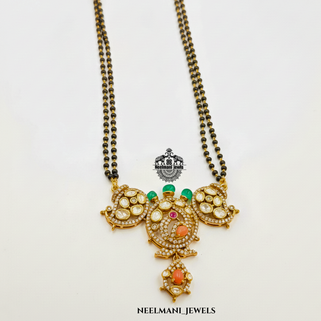 Peacock pendant Mangalsutra