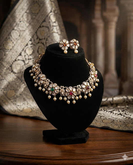 Kundan Choker Necklace Set