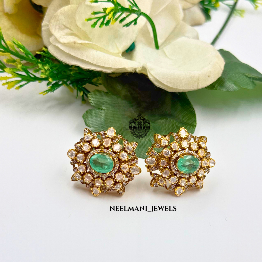 Floral Stud Earrings for Greeb 