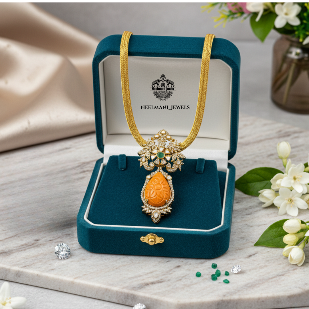 Coral 925 Silver Pendant Set for Girls & Women | New Trendy Design