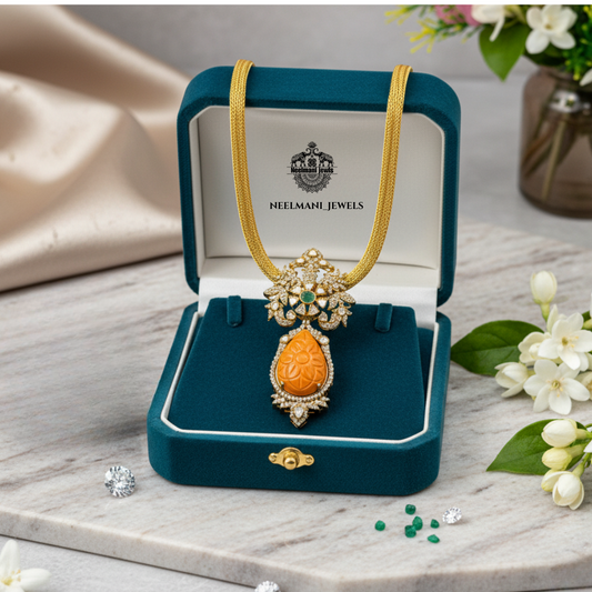Coral 925 Silver Pendant Set for Girls & Women | New Trendy Design