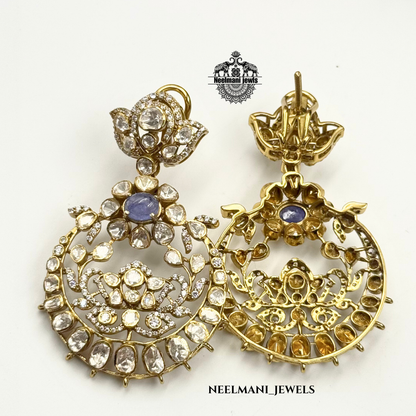 Tanzanite Earrings – 925 Silver Gold Plated Luxury Bridal Earrings