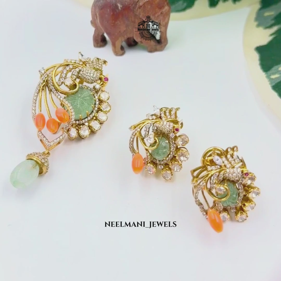Flying Bird Pendant & Earrings Set for Girls & Women | Trendy